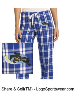 District Women's Flannel Plaid Pants - Royal Blue Design Zoom